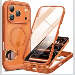 Miracase-Full Body Phone Case For iPhone 17 Pro W/MagSafe-Orange-6.3"